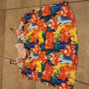 Merona XL Colorful Floral Flowy Tank